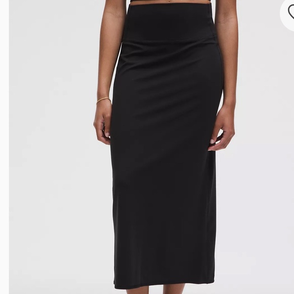 NET Lululemon Nulu Slim Fit HR Maxi Skirt Black XS High Rise NWT Elegant Black - Picture 5 of 9